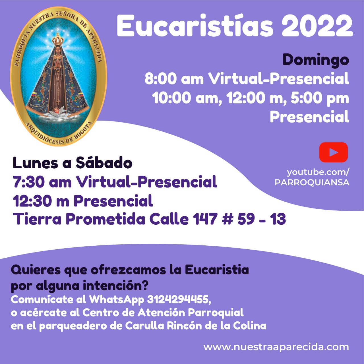 Horario Eucaristias imagen